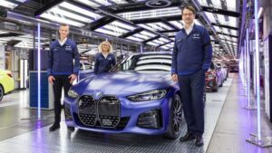 BMW Begins Production of the All-Electric i4 Sedan