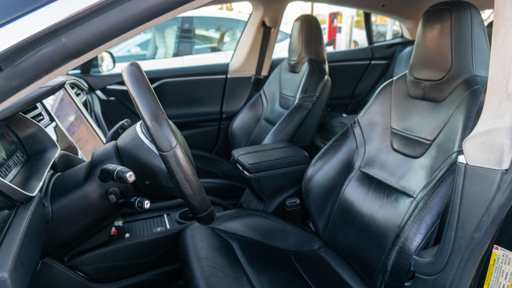 2015 Tesla Model S High Mileage Interior Front Seat