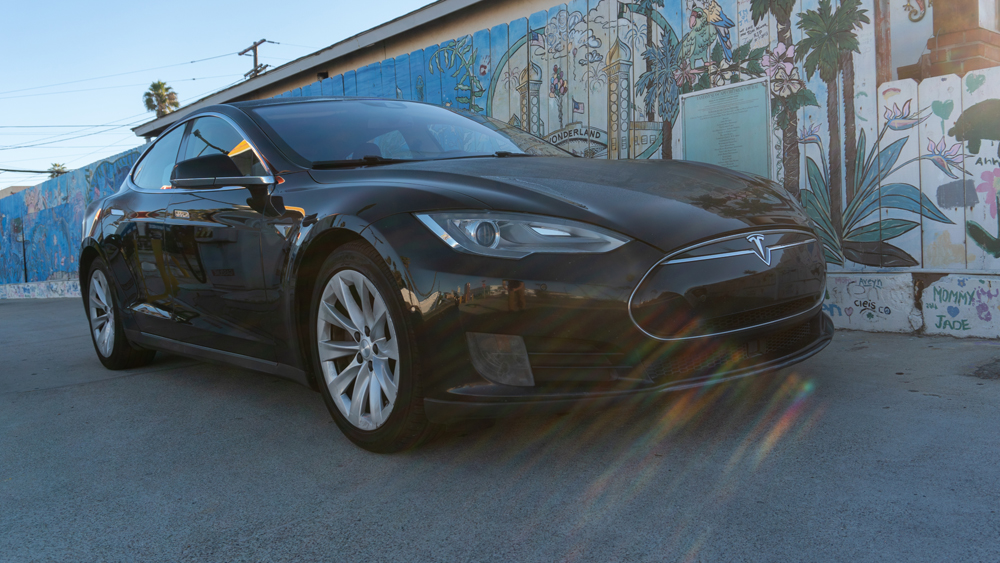 2015 Tesla Model S Ocean Beach California